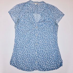 Boden Short Sleeved Chambray Top Size 2